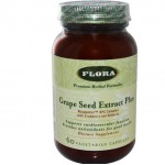อาหารเสริม เมล็ดองุ่น grape seed ราคาส่ง ยี่ห้อ Flora, Grape Seed Extract Plus, 60 Veggie Caps